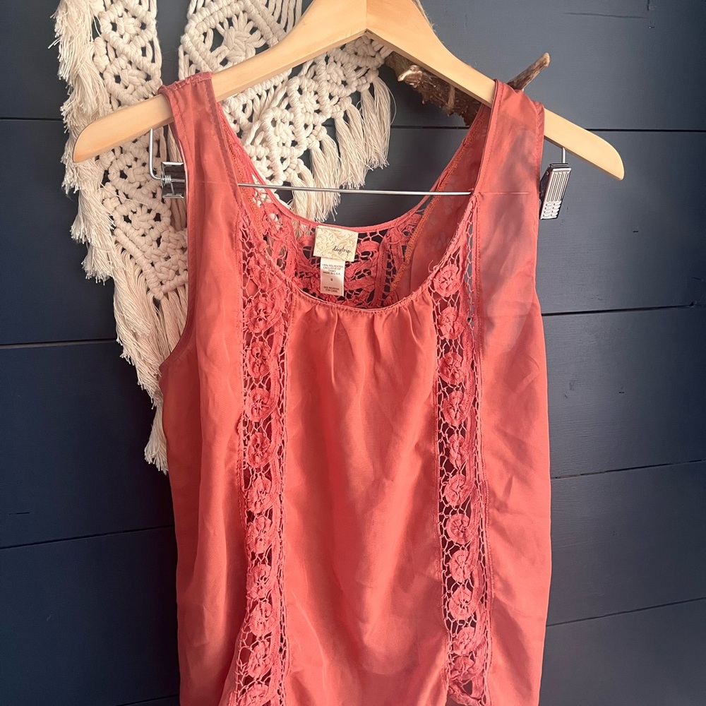 Daytrip Pink Crochet Tank Top
